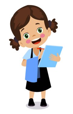 Mutlu çocuklar garson üniforması giyer.