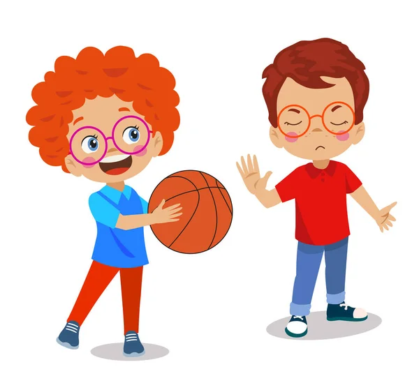ilustración vectorial de un niño feliz que juega al baloncesto. niño que  está jugando al baloncesto 6730431 Vector en Vecteezy
