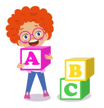 Mektup küpleri ve sevimli çocuk.