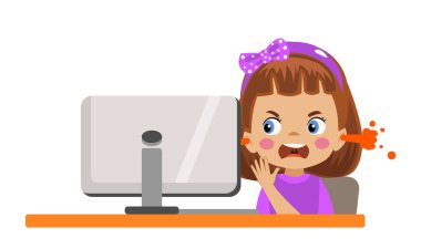 Bilgisayardaki sevimli çocuk.