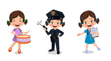 farklı mesleklerin çizgi film karakterleri