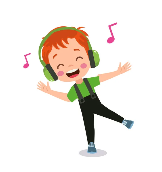 Boldog Gyerekek Játszanak Hangszereken Énekelnek — Stock Vector