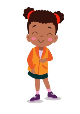 Kıyafet giyen sevimli küçük çocuk günlük aktivitelerini giyin.