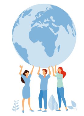 İnsanların elleri dünyaya uzanır