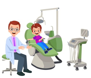 Dentist isolated cartoon vector illustrations