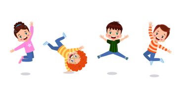 Mutlu Küçük Çocuklar Eğleniyor