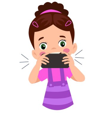 Little boy playing on the smartphone. Child digital addiction