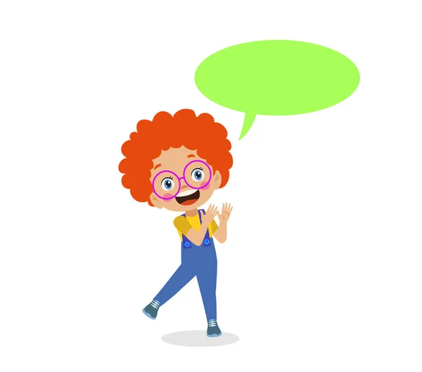 stock vector Kids talking with a speech bubble.