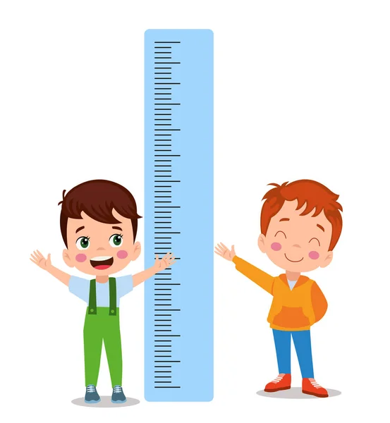 Height Measure Little Children — Stok Vektör