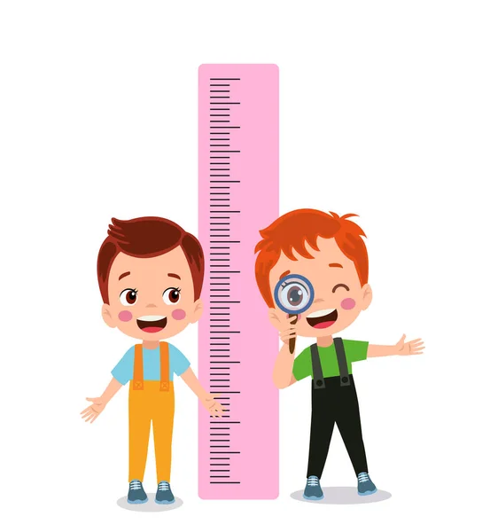 Medida Altura Para Crianças Pequenas — Vetor de Stock