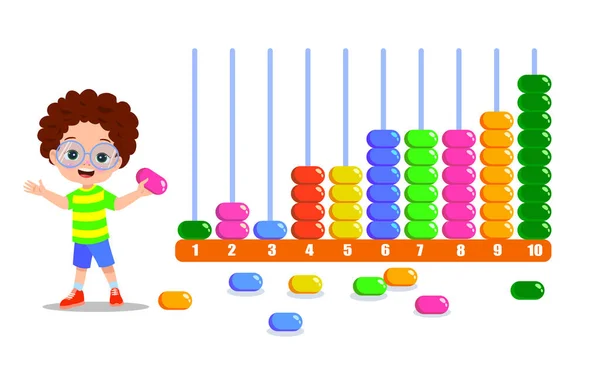 Aranyos Játék Gyöngy Abacus — Stock Vector