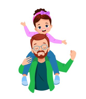 Mutlu baba ve tatlı çocuk.