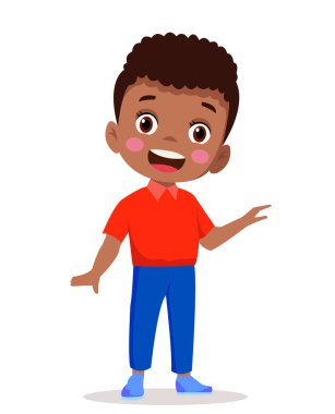 Vektör Illustration şirin küçük çocuklar