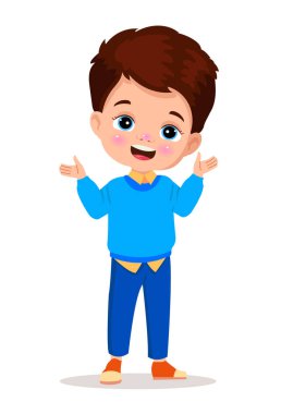 Vektör Illustration şirin küçük çocuklar