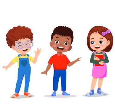 Vektör Illustration şirin küçük çocuklar