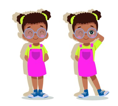 Vektör Illustration şirin küçük çocuklar