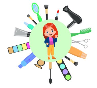 Güzellik ve Kozmetik Düz Tasarım Simgesi Ayarları