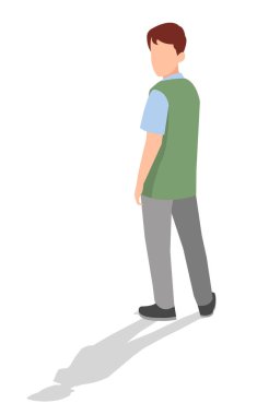 Farklı duruşlardaki öğrencilerin vektör illüstrasyonu