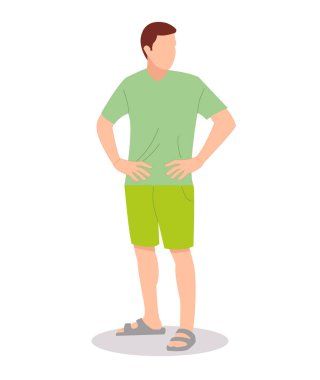 Değişiklikte insan vektör illüstrasyonu durur