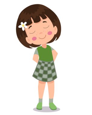 Farklı duruşlardaki öğrencilerin vektör illüstrasyonu