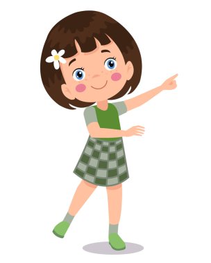 Farklı duruşlardaki öğrencilerin vektör illüstrasyonu