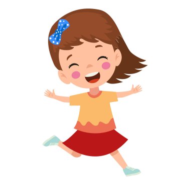 Farklı duruşlardaki öğrencilerin vektör illüstrasyonu