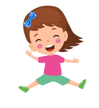 Farklı duruşlardaki öğrencilerin vektör illüstrasyonu