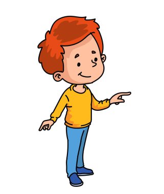 Farklı duruşlardaki öğrencilerin vektör illüstrasyonu