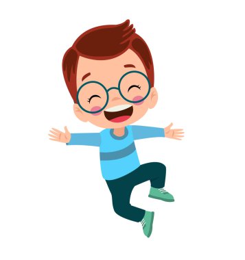 Farklı duruşlardaki öğrencilerin vektör illüstrasyonu