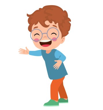 Farklı duruşlardaki öğrencilerin vektör illüstrasyonu