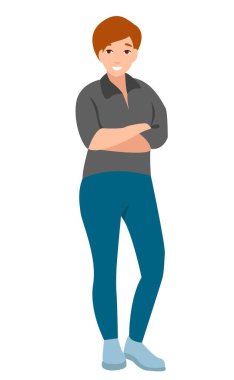 Bir grup genç erkek ve kadın, farklı renkler, çizgi film karakteri, ayakta duran iş adamlarından oluşan siluetler, öğrenciler, düz ikon tasarımı, beyaz arka planda izole edilmiş