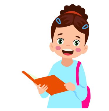 Farklı duruşlardaki öğrencilerin vektör illüstrasyonu