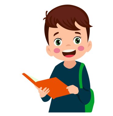 Farklı duruşlardaki öğrencilerin vektör illüstrasyonu