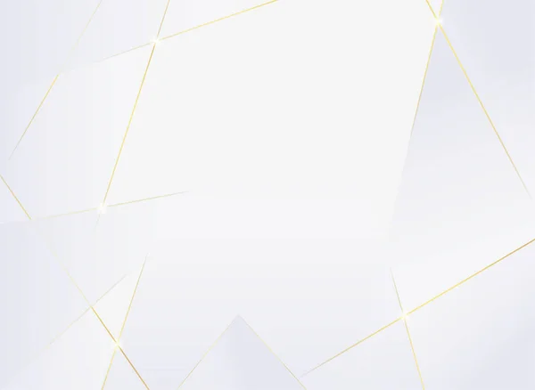 Weißer Abstrakter Hintergrund Mit Goldenen Linien — Stockvektor