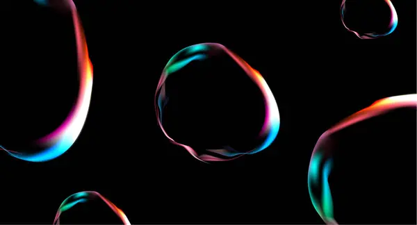 Реалистичные Мыльные Пузыри Установлены Реалистичные Мыльные Пузыри Изолированы Прозрачном Фоне — стоковый вектор