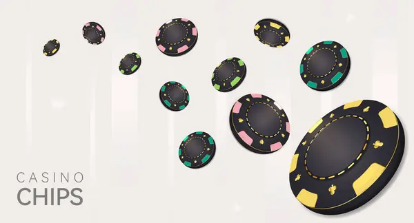 Casino Chips Hintergrund Vektor Illustration Für Ihr Design — Stockvektor