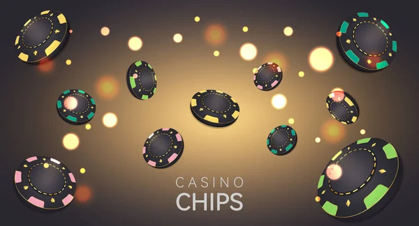 Casino Chips Fond Illustration Vectorielle Pour Votre Conception — Image vectorielle