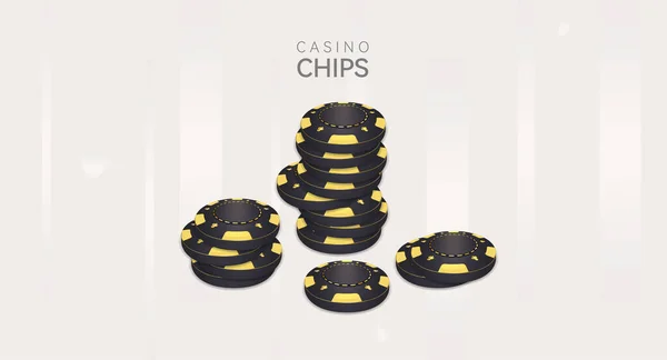 Casino Chips Achtergrond Vector Illustratie Voor Ontwerp — Stockvector