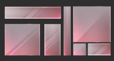 Tasarımınız için cam pankart vektör illüstrasyonuName