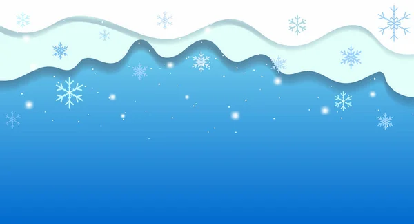 Зимний Фон Снегом Падающими Снежинками Вектор — стоковый вектор