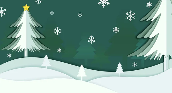 メリー クリスマスと幸せな新年のグリーティング カードの背景 — ストックベクタ