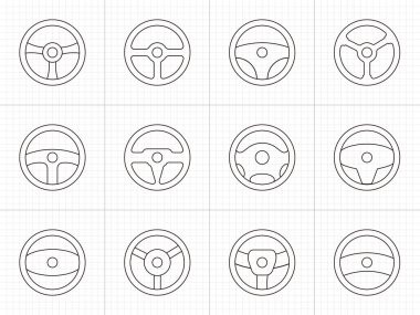 araba simgesi vektörü kümesi
