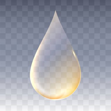 Damlalı şeffaf cam damlası.