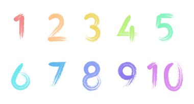 Sayı kümesi, vektör illüstrasyonu