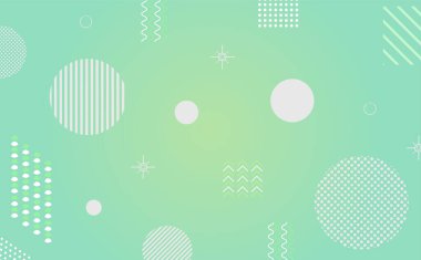 Çember noktaları olan soyut yeşil arkaplan, vektör illüstrasyonu