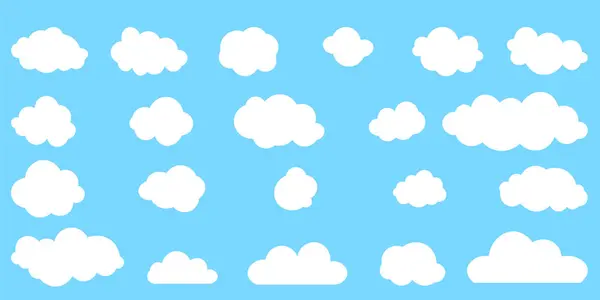 Wolkenpatroon Blauwe Achtergrond Wolk Icoon Vectorillustratie Vectorbeelden