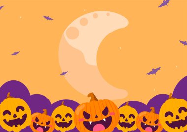 Cadılar Bayramı arkaplanının vektör çizimi.