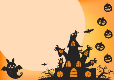 Cadılar Bayramı arkaplanının vektör çizimi.