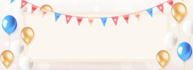 Beyaz ve mavi balonlar arka planda. vektör.