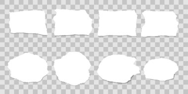 Yırtık kağıt parçaları olan kağıt.